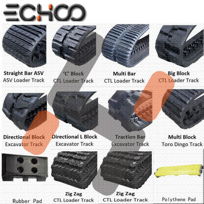 quality  ECHOO Rubber Tracks For Excavators Mini Diggers , Compact Track Loader factory